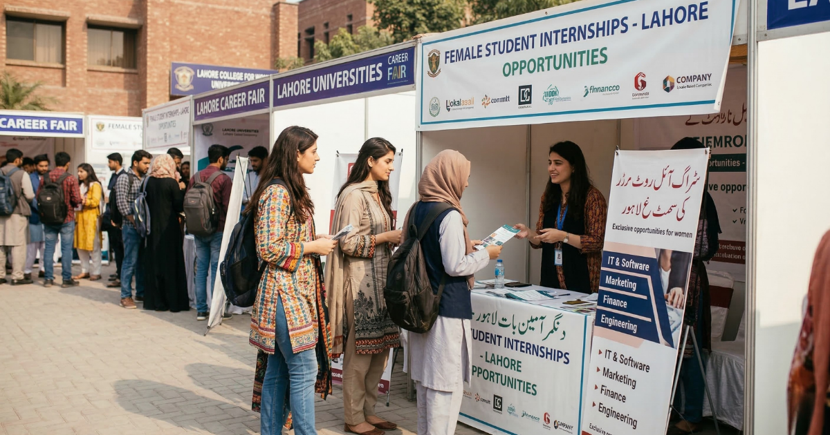 Are there internships for female students in Lahore?