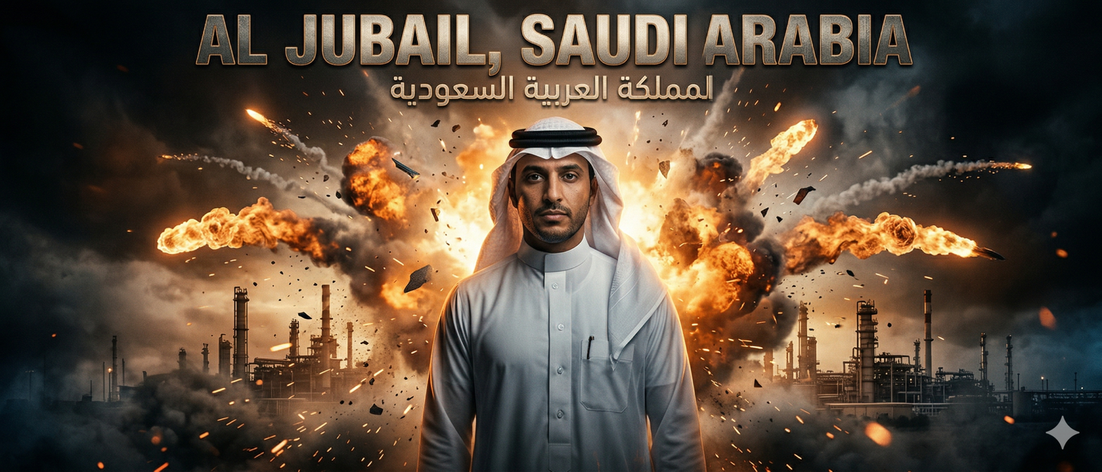 Al Jubail Saudi Arabia aerial view and industrial city overview