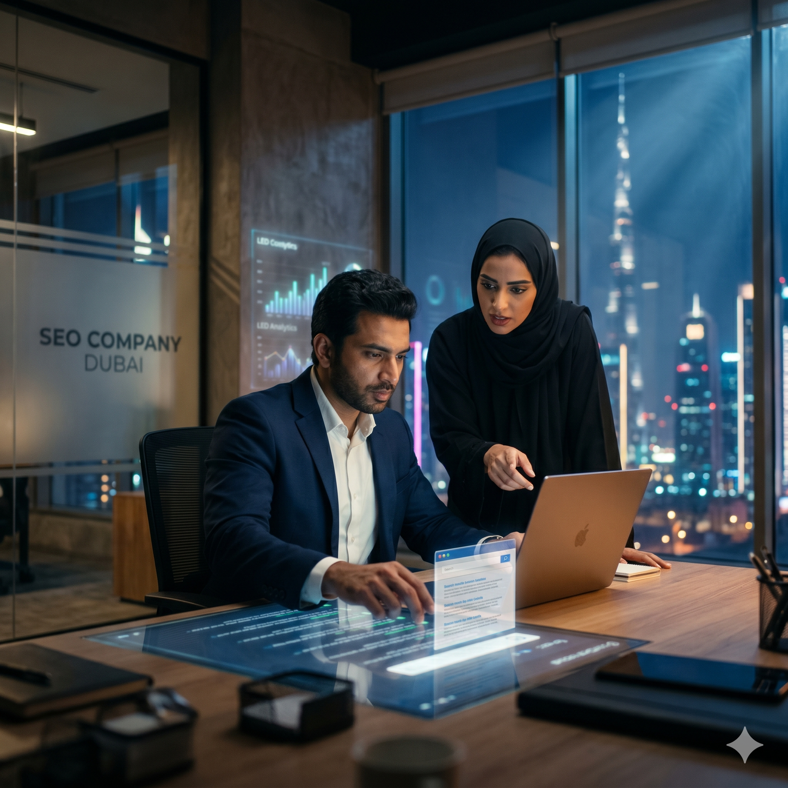 Dubai skyline digital marketing SEO